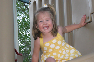 Bella on slide